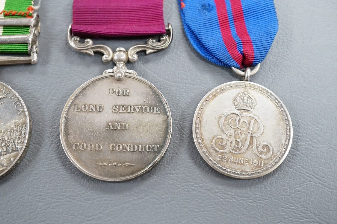 A QSA four medal group awarded to W. Lepper, Lincolnshire Regt., comprising